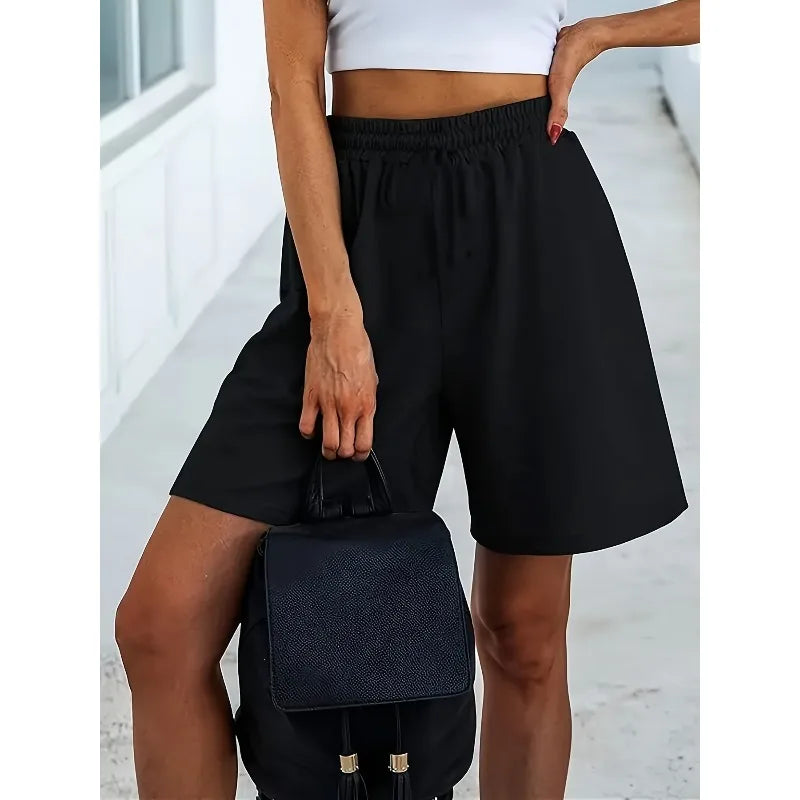 Women's Drawstring Belt Versatile Casual Loose Shorts Summer New Item Unisex Casual Shorts
