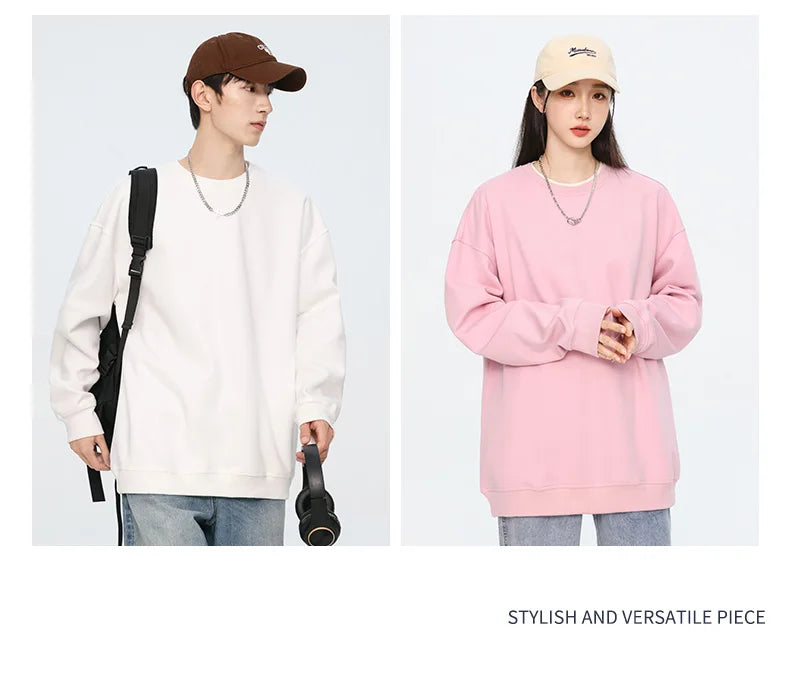 Autumn Oversized Purple Sweatshirts for Women Casual Streetwear Hoodies Women 2024 Female Long Sleeve Crewneck Pullovers Tops