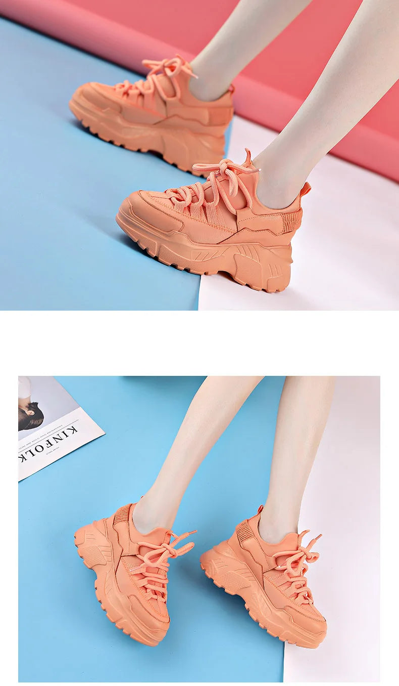 White Sneakers Women Sports Shoes for Women Inner Height Increasing Women's Shoes Winter Warmth Platform Shoes Zapatillas Mujer