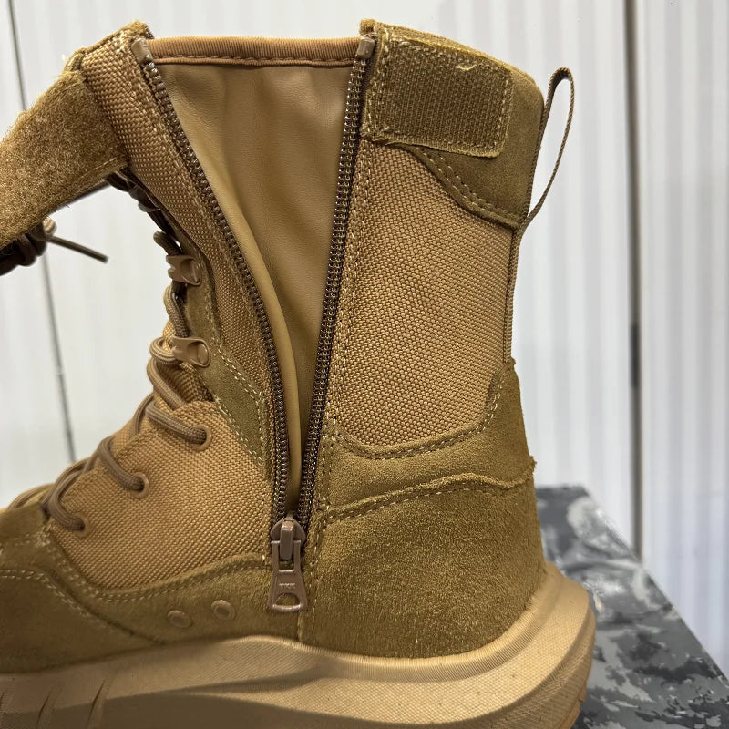 Original Brand Comfortable High Top Mountaineering Boots Designer Zipper Outdoor Hiking Shoe Autumn/Winter Trekking Sneakers