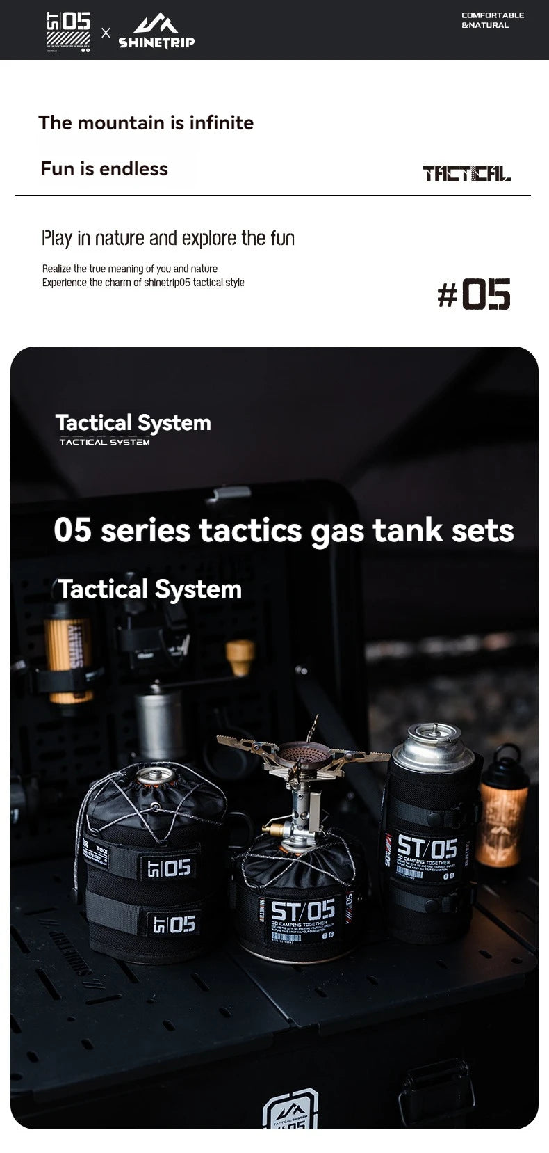 Blackened Gas Cylinder Protective Cover Outdoor Series Anti-Collision Camping Decoration Storage for Camping Gear