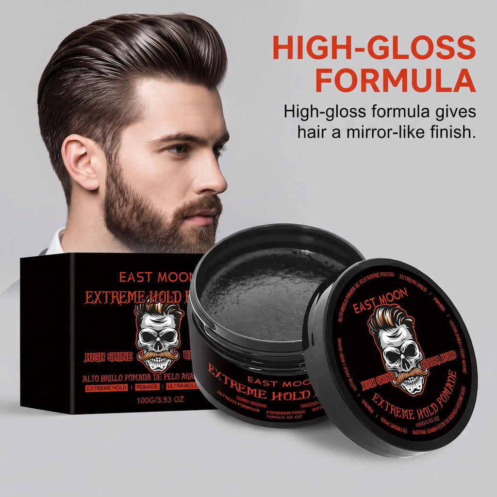 Shine & Hold Hair Pomade, Create Stereo Hairstyle with Glossy Finish