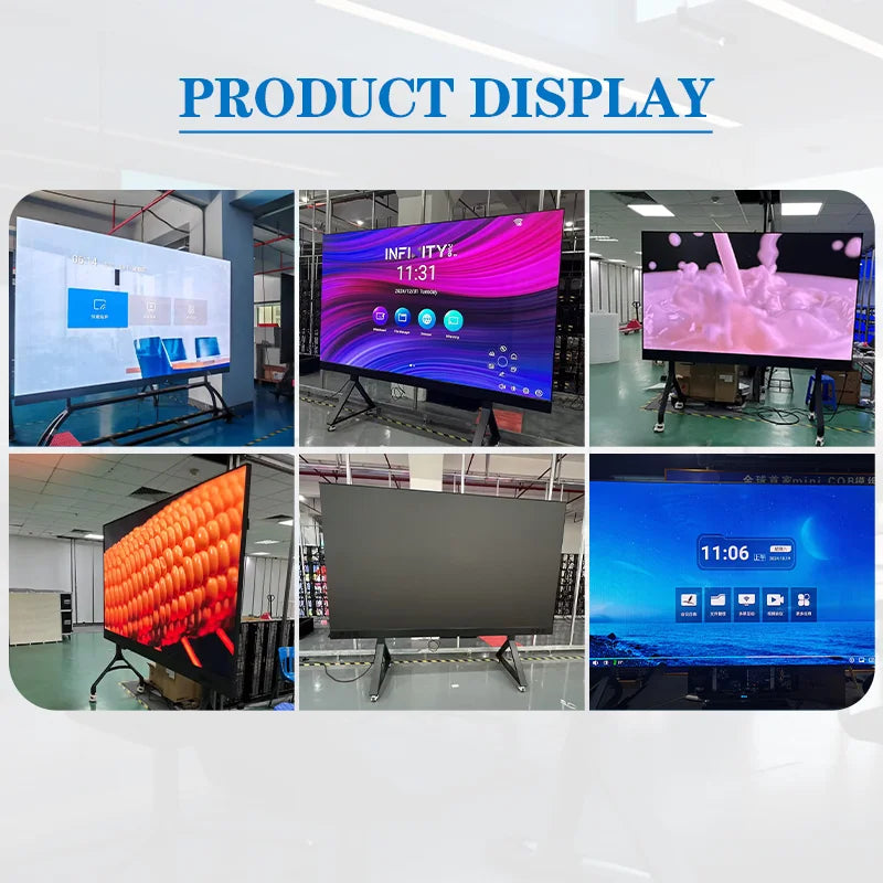 75 85 Inch 4K Android Interactive Flat Panel 20 Points Multi Touch Screen Aluminum Frame Smart Whiteboard