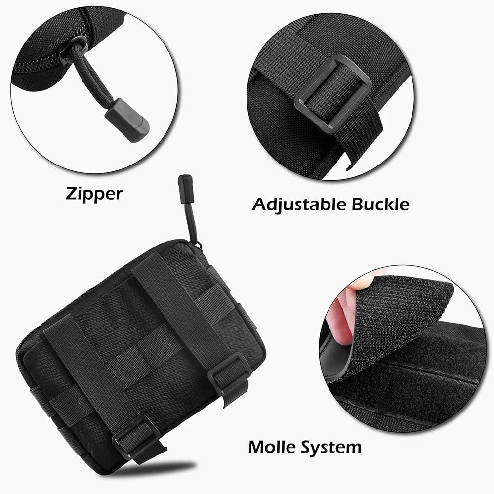 EDC Molle Tactical Pouch Waist Pack Compact Utility Pouches Waist Belt Bag Medical Bags Phone Case Outdoor Hunting Accessories