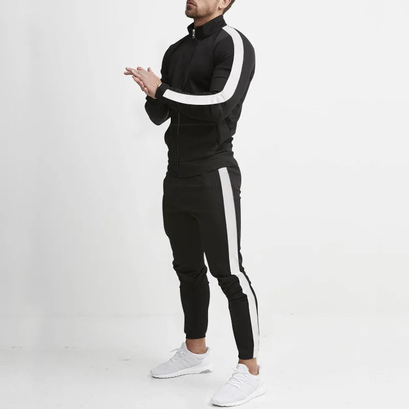 Europe America Autumn and Winter New Casual Men's Sports Suit Casual Suit Hooded Sports Men's