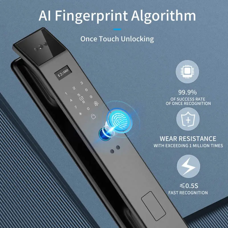 3D Face Recognition Palm Vein Recognition Tuya Automatic Lock With Camera Biometric Fingerprint Password Security Digital Lock