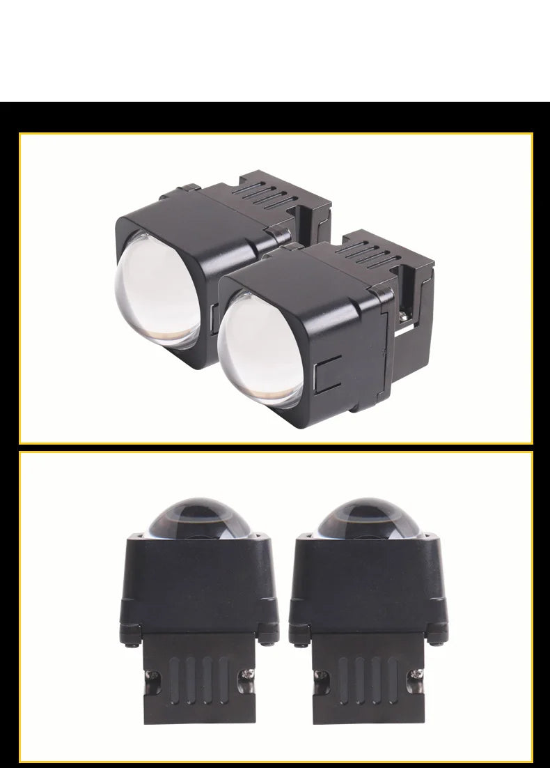 1.5 Inch Matrix Bi LED Projector Lens Car Headlight Retrofit Hi Lo Beam 12V 36W 5500K for Auto Motorcycle