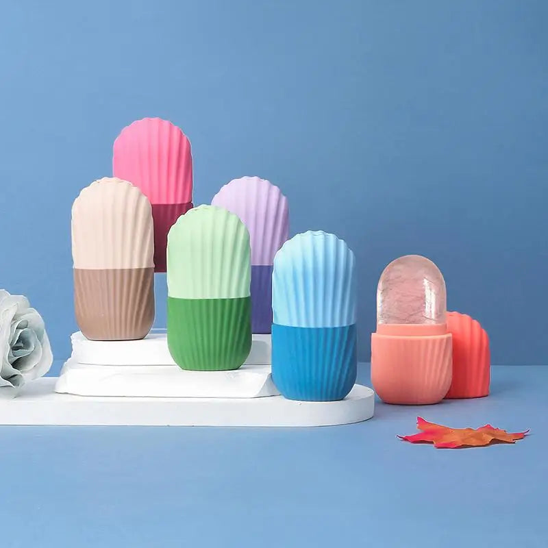 Beauty Face Lifting Massager Silicone Ice Cube Trays Facial Eye Roller Ice Ball Contouring Reduce Acne Skin Care Tool Reusable