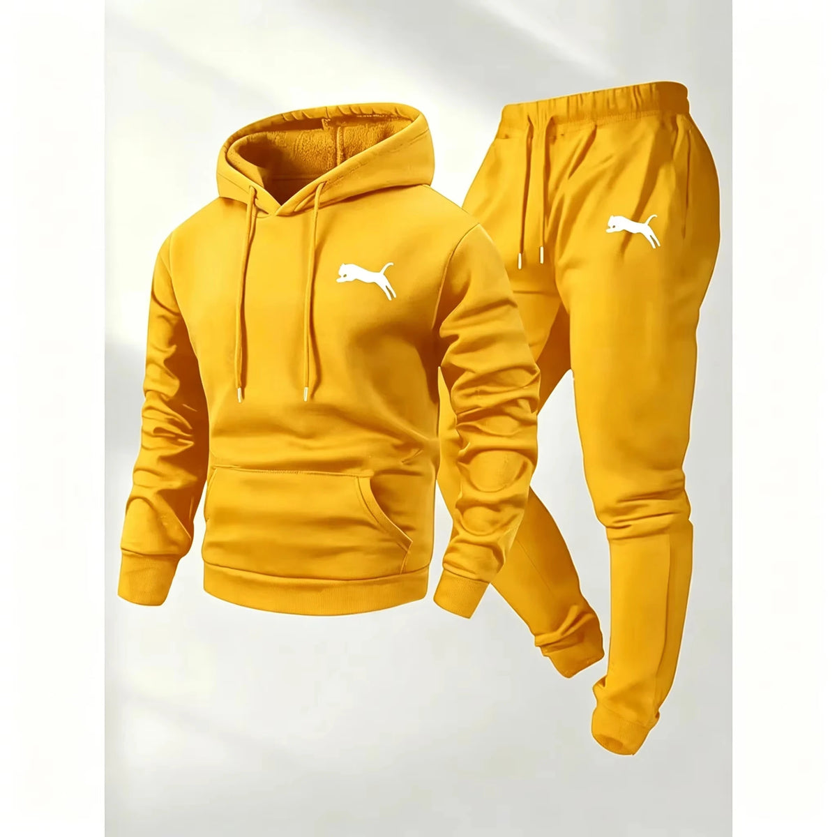 Hot Selling Men's Hooded Sweatshirt Pants Set Casual Tracksuit Streetwear Sportswear Fitness Jogger Outfit 2 Piece Warm Clothing