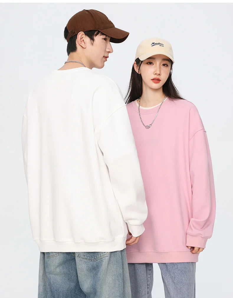 Autumn Oversized Purple Sweatshirts for Women Casual Streetwear Hoodies Women 2024 Female Long Sleeve Crewneck Pullovers Tops