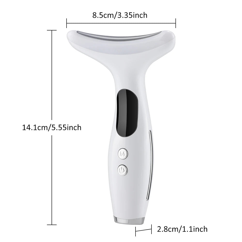  EMS Face Neck Beauty Device 7 Colors LED Light Skin Rejuvenation Tightening Anti Wrinkles Vibration Facial Lifting Massager