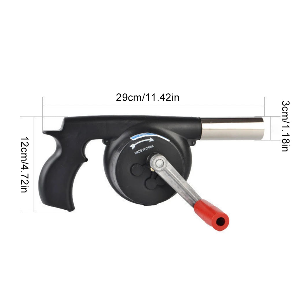220V BBQ Fan Small Blast Engine with Air Collecting Adjustable Speed Cooking Tool US/EU Plug Handheld Barbecue Blower Camping