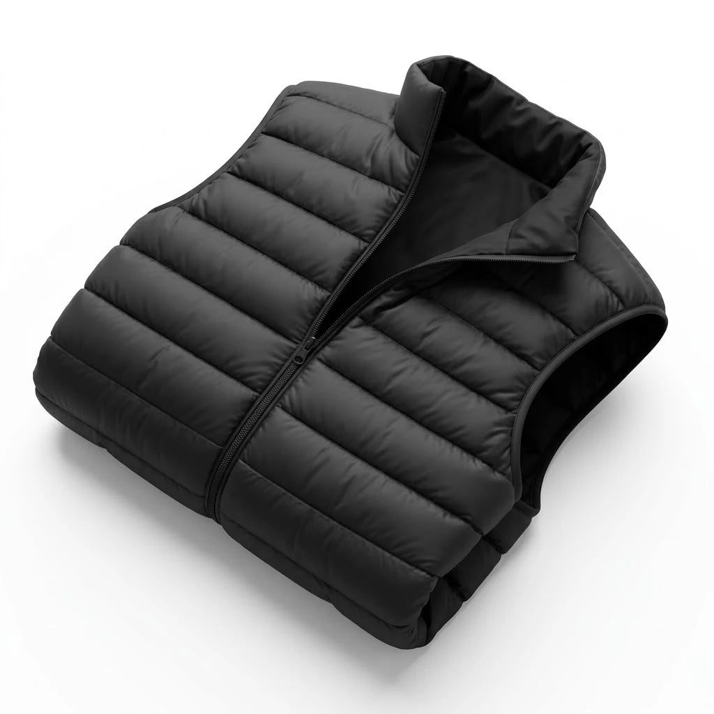 Autumn Mens Gilet Zip Mock Neck Sleeveless Winter Cozy Quilted Outer Garment for Guys Outer Shell Tops Lightweight Outer Attire