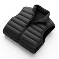 Autumn Mens Gilet Zip Mock Neck Sleeveless Winter Cozy Quilted Outer Garment for Guys Outer Shell Tops Lightweight Outer Attire