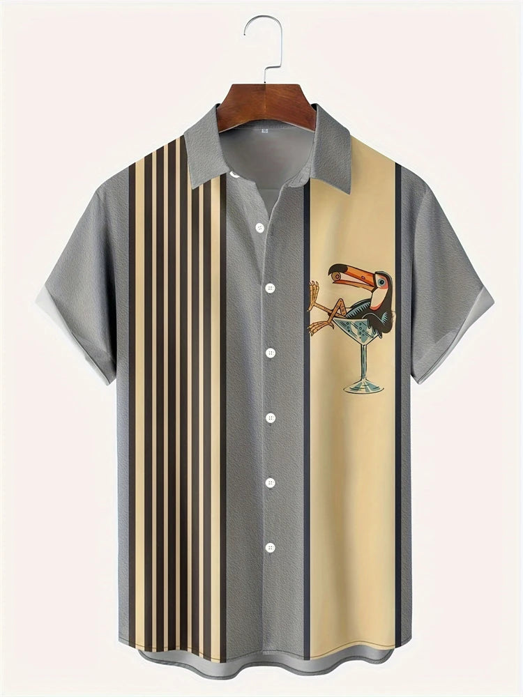 2025 Hawaii Men's Shirts 3d Printed Loose Plus Size Shirts and Blouses High Quality Men's Clothing Beach Party Sweatshirts