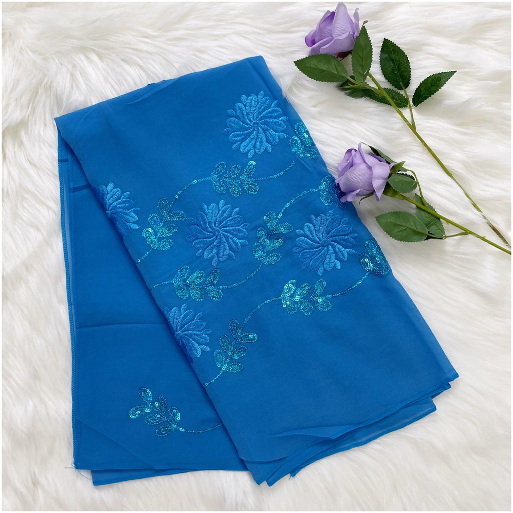 2023 Latest African Spring Women Scarf Chiffon Sequin Embroidered Ramadan Hijab Shawl Fashionable Casual Diamond  Headscarf