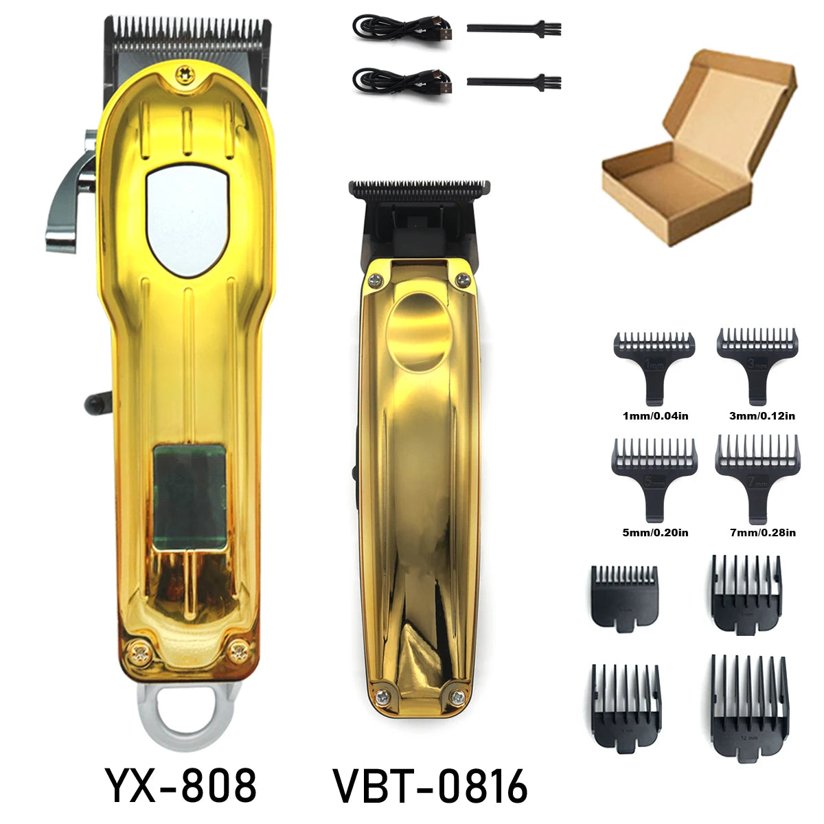Beard Trimmer for Men with DLC Blade T-Blade Zero Gapped 8000RPM 5W Low Noise Cordless Professional Hair Trimmer Machine Barber