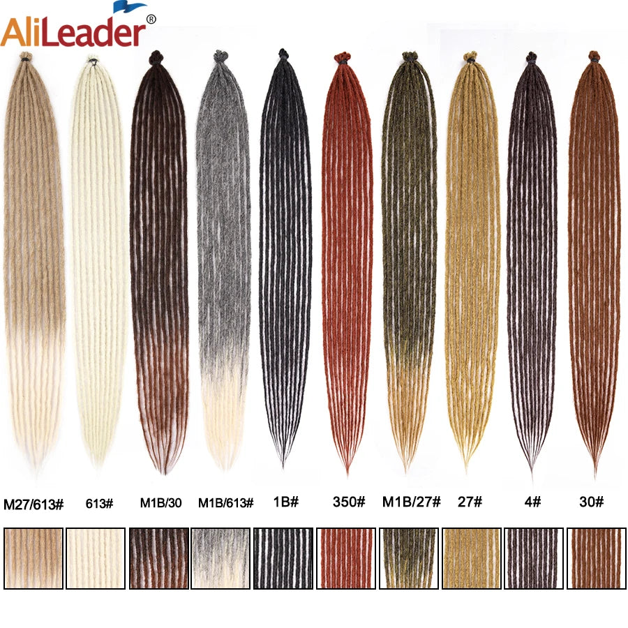 20"36Inch 5Strands Handmade Dreadlocks Extensions Ombre Synthetic Dreads Dreadlocks Twist Braiding Hair Reggae Dreads Braids 
