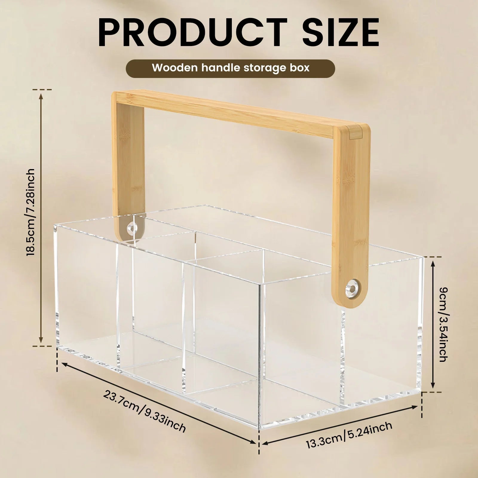 4 Grids Acrylic kitchen cutlery organizerTableware Plates Cutlery holder with Handle Multipurpose
Cosmetics stationery organizer