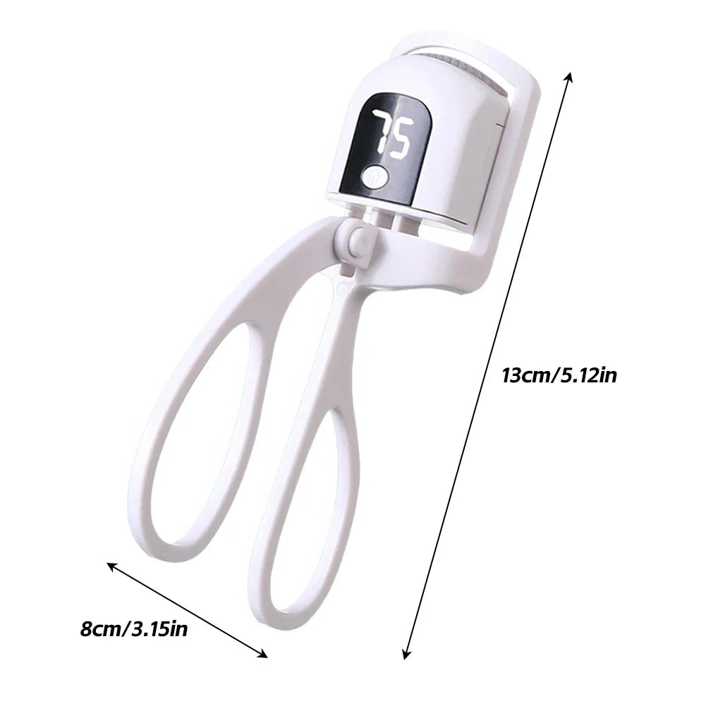 Electric Heated Eyelash Curler USB Rechargeable Eyelashes Curler Quick Heating Natural Curler Long Eyelash Lasting Makeup