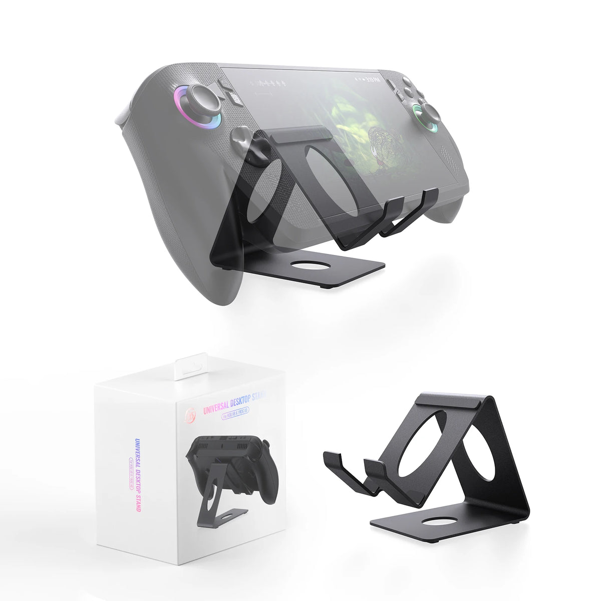 Desktop Stand Holder X155 for Game Console,Tablets Stand with Anti-Slip Silicone Pad Compatible with Steam Deck/ROG/Switch/Phone
