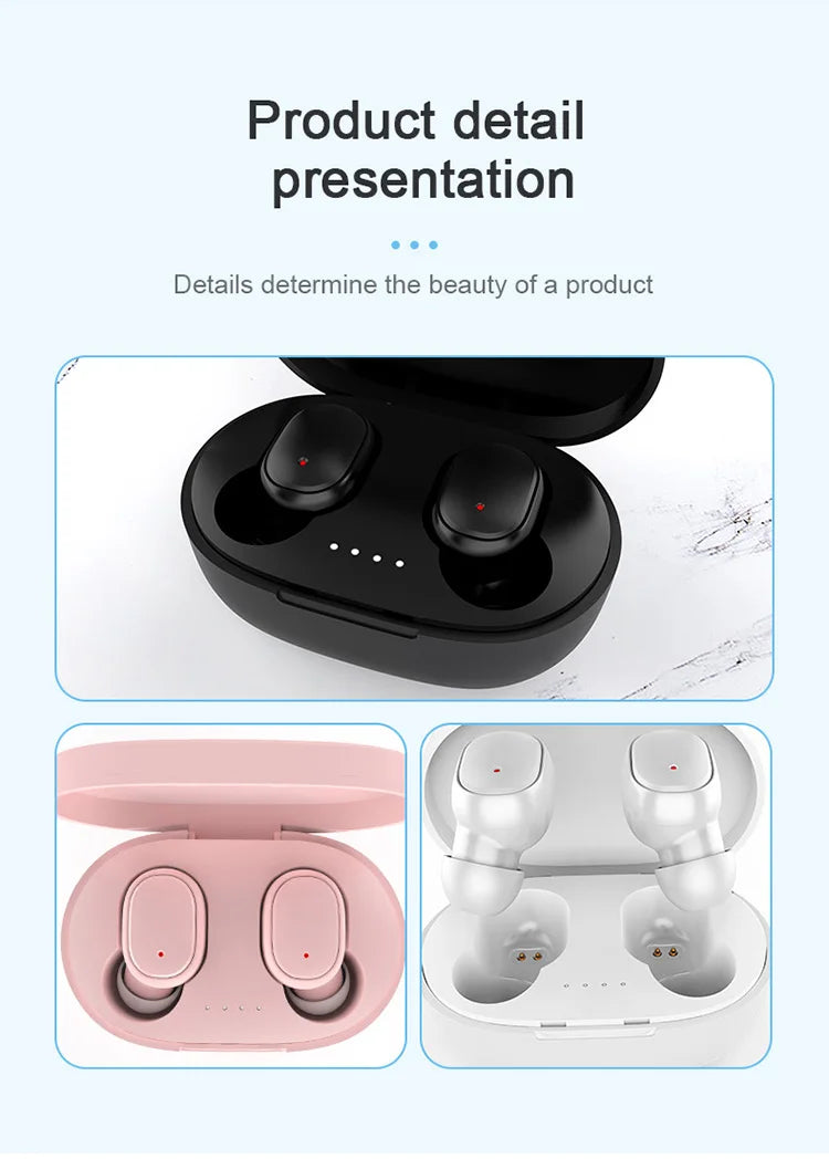 A6S TWS Wireless Bluetooth 5.1 Earbuds LED Digital Display Touch Control Earphone Mic Waterproof Sport Headset For Xiaomi Huawei