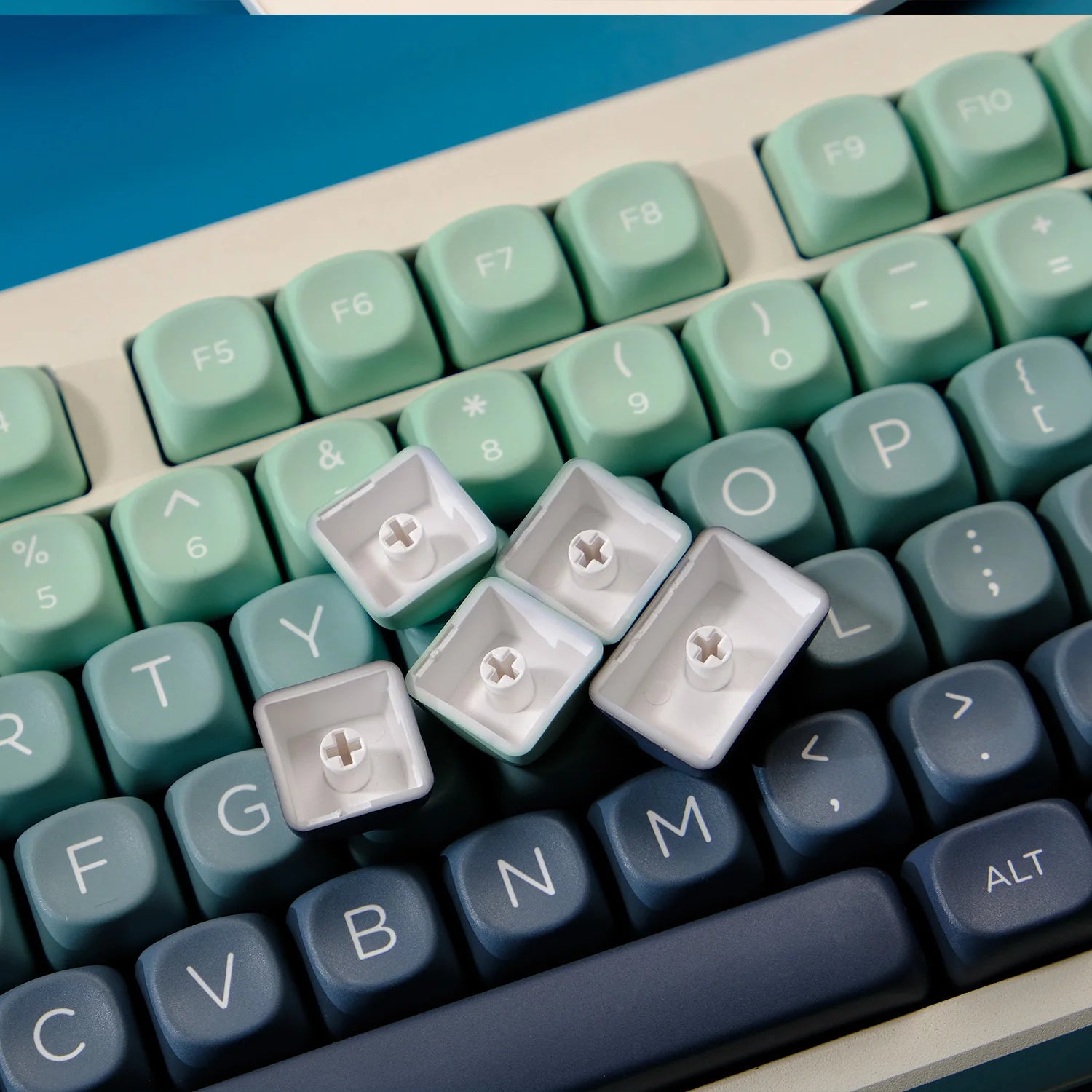 KYOMOT 125 Keys Botanical Garden Keycaps MOA Profile PBT Dye Sub Gradient Keycaps For MX Switches DIY Mechanical Keyboard Gifts
