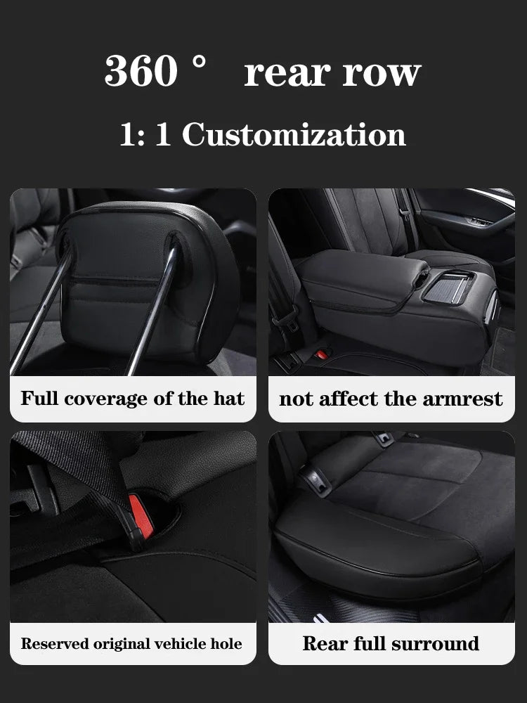 Custom 360° Car Seat Cover For TT MK2 Q7 4L Q5 A7 A6 C7 Avant Auto Interior Protector Accessories