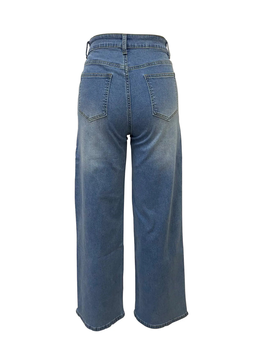 2026 New Women High Waist Wide Leg Jeans Asymmetrical Wrap Front Design Loose Straight Denim Pants Casual Office Wear Trousers