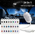 Car Interior Roof Light Projector USB Star Galaxy Projection Ambient Lighting Adjustable Roof Starry Sky Ambient Projector Light