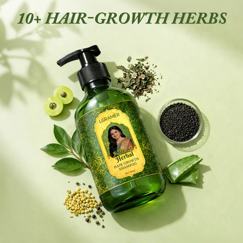 Shampoo Anti-Hair Loss & Hair Regrowth Strengthens Hair Controls Oil Refreshes Adds Volume Scalp Care Products for Family 300ml
