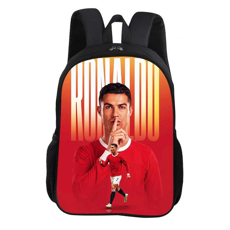 CR Football Star Knapsack Rucksack Child Bookbag  Ronaldo School Backpack Football Sports Backpack Fashion Schoolbag Kids Gift