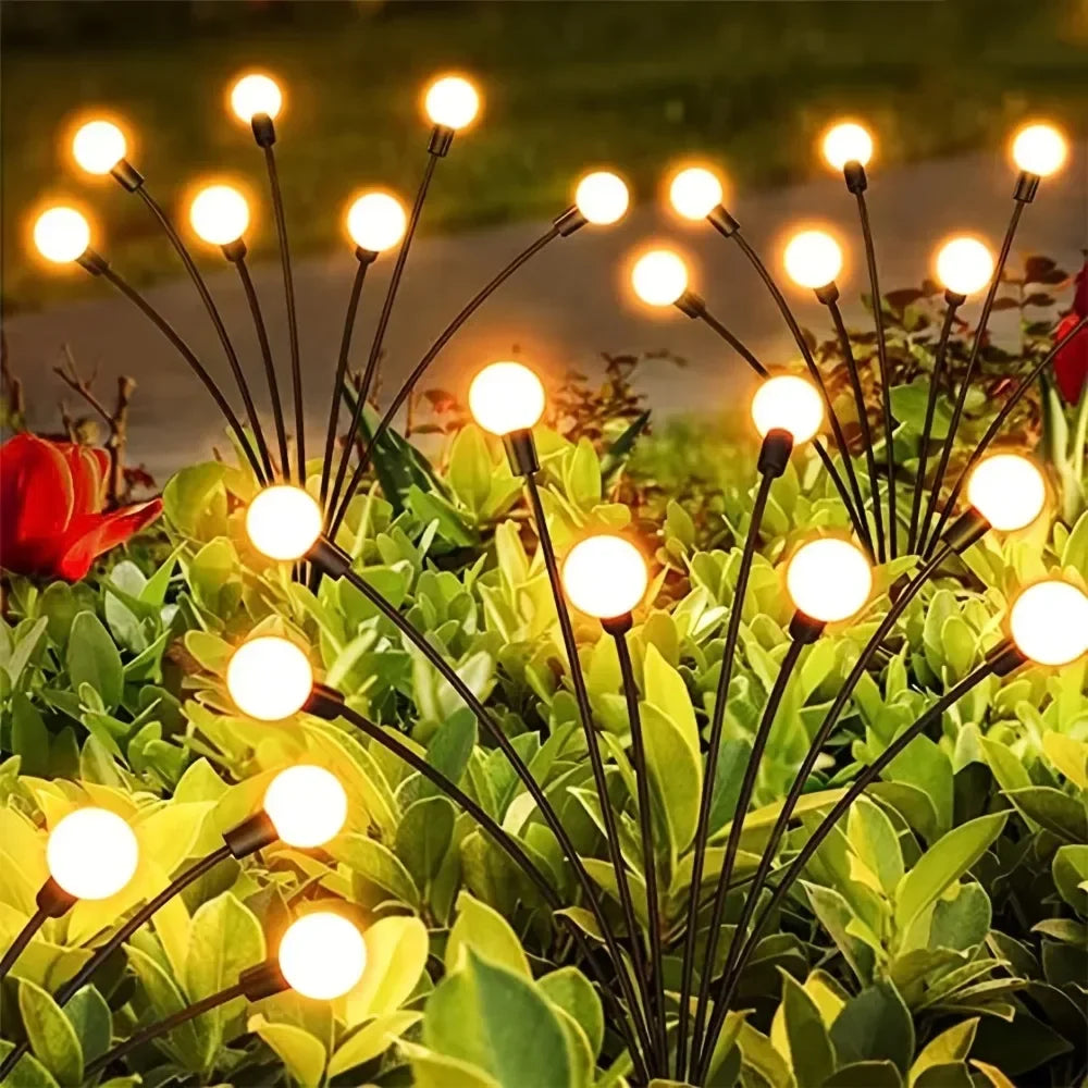 Solar Firefly Garden Lights Waterproof Outdoor LED Pathway Lights for Lawn Yard Landscape Decoration