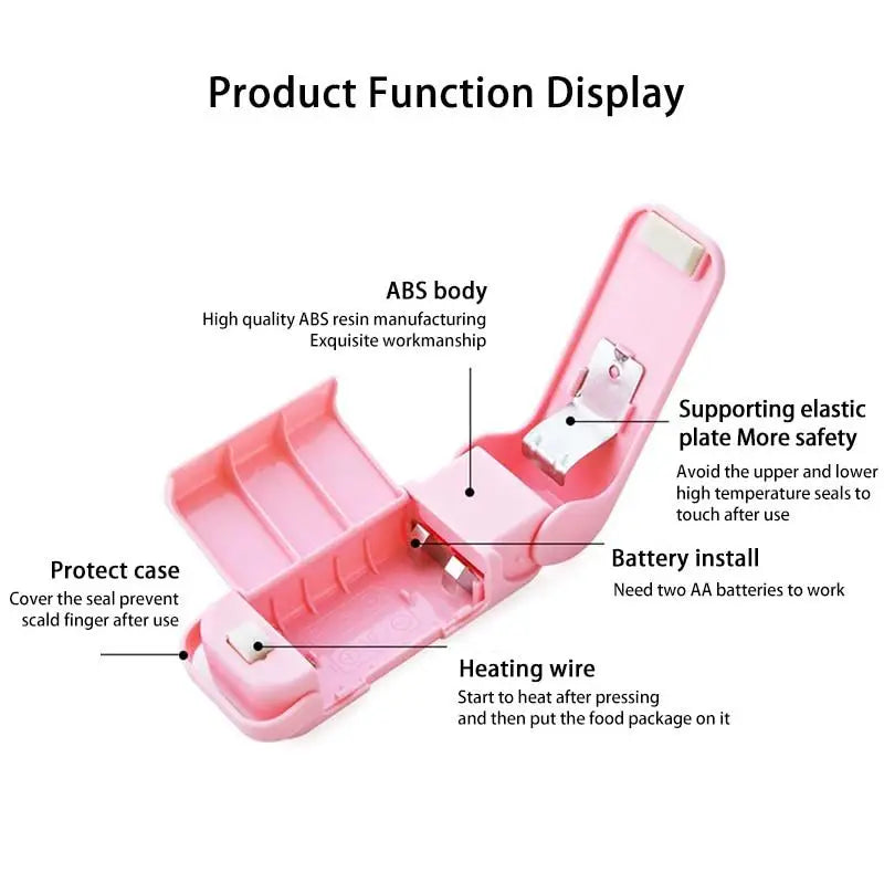 Portable Snack Sealer for Battery Powered Food Preservation Anti Oxidation