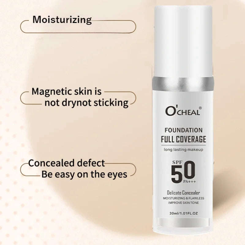 Magic Temperature Changing Liquid Foundation, Natural Foundation, Light Makeup. Long Lasting, Hard to Take Off Makeup