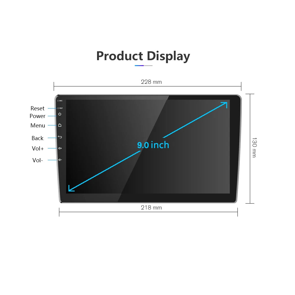 Podofo Android 12 Car Radio Androidauto Carplay 2 Din GPS Car Audio 7"/9"/10" WIFI BT Automotive Multimedia Player For VW Ford