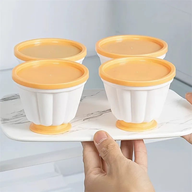 4pcs/set Pudding Molds, Mousse Cake Molds, Durable Baking Tools and Kitchen Gadgets