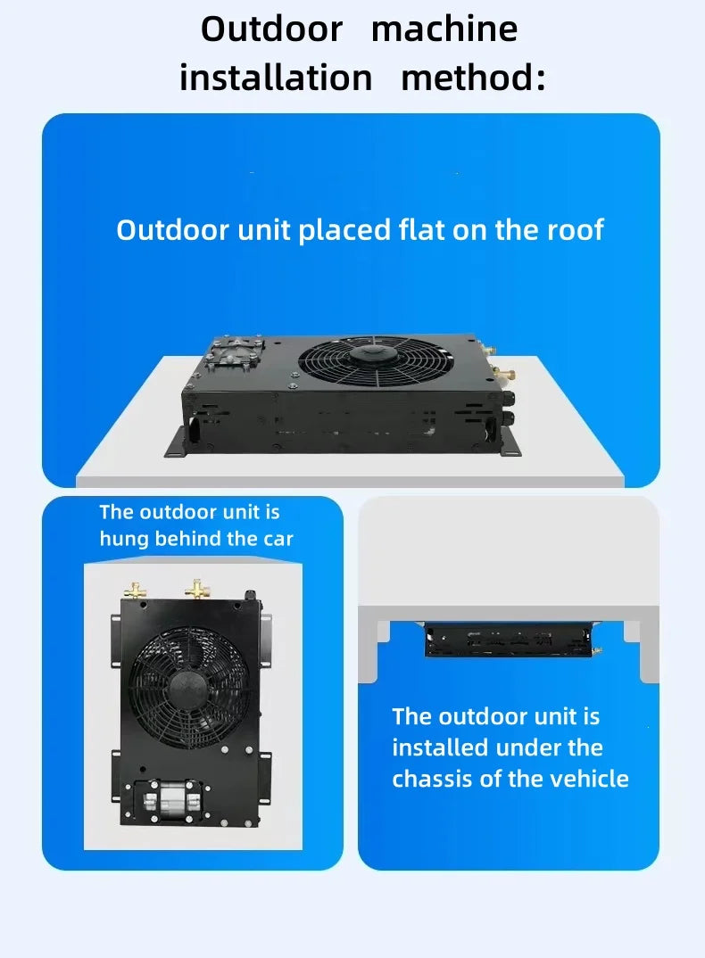 Electric Mini Auto Dc 12v 24 Volt 220v Car Air Conditioner For Diesel Generator Truck New Energy Vehicles RV Ship