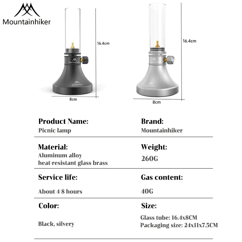Mountainhiker search banner gas lamp camping gas lamp lighting outdoor camp tent atmosphere lamp gas lamp candle lamp