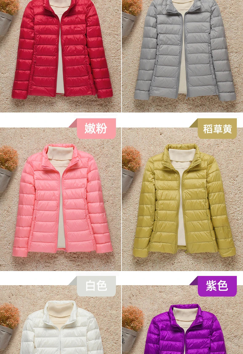 Down Jacket Women Coat Autumn Winter 2022 Spring Jackets for Warm Quilted Parka Ladies and Light 2021 Female Ultralight Hooded