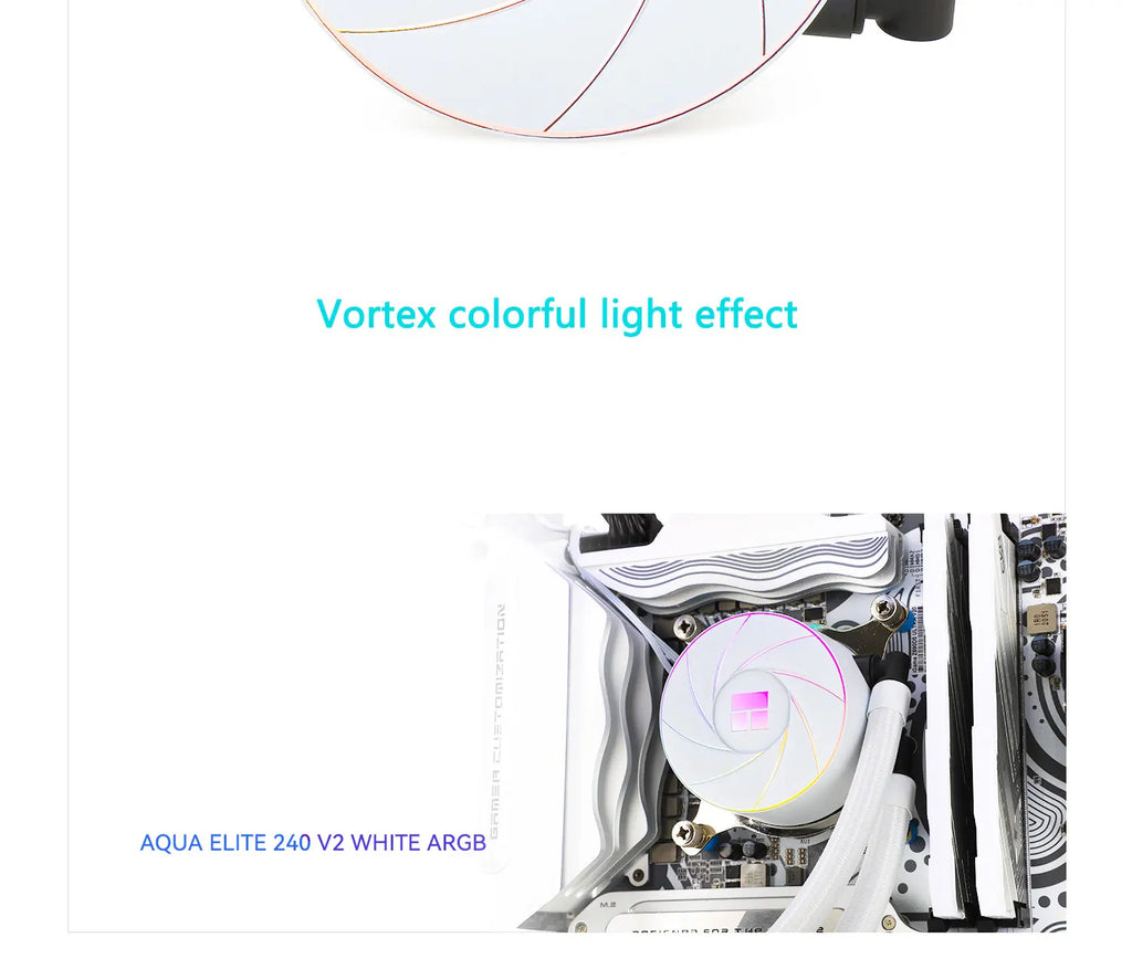 Thermalright Aqua Elite White 240 V2 All-in-one water cooling radiator Halo ARGB supports LGA1700/115X/2011/AM5/AM4