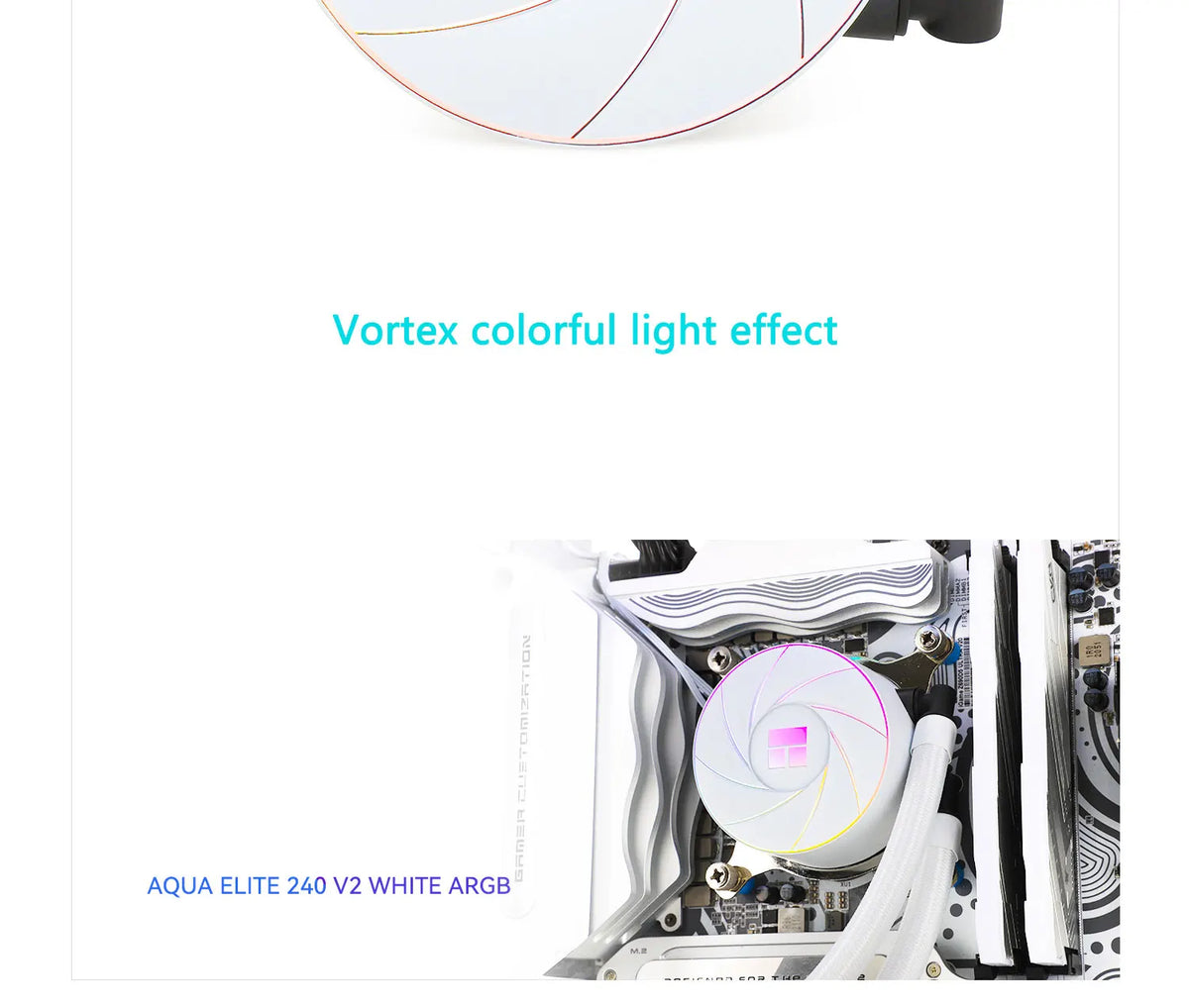 Thermalright Aqua Elite White 240 V2 All-in-one water cooling radiator Halo ARGB supports LGA1700/115X/2011/AM5/AM4