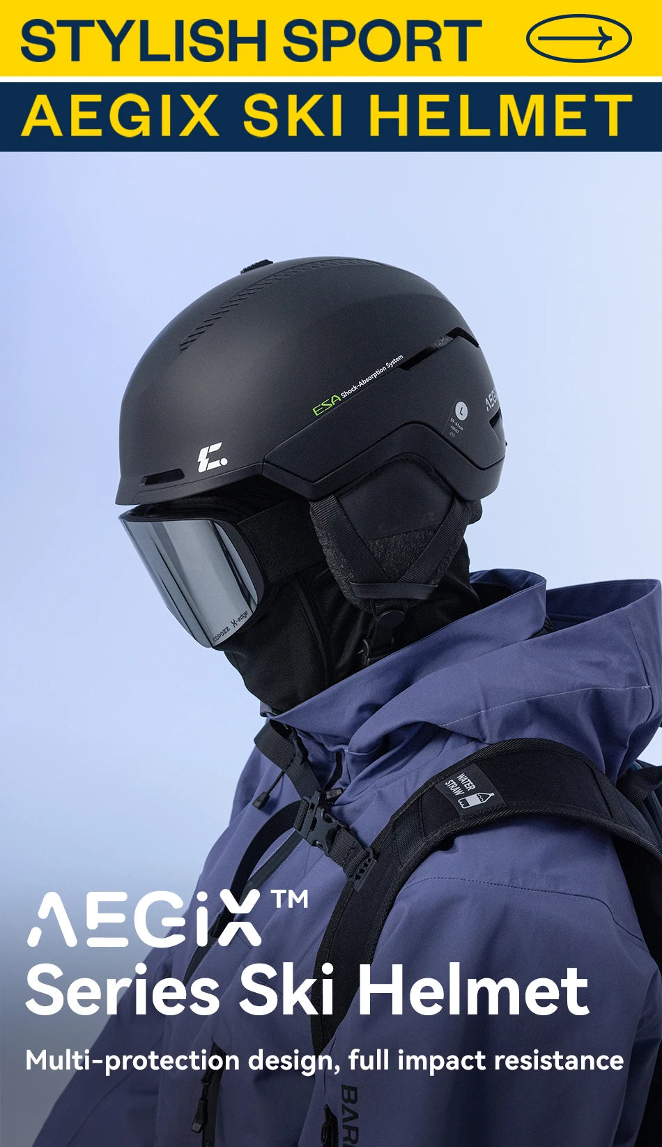 COPOZZ Winter Adult Ski Helmet Outdoor Anti-impact REECCO Positioning Rescue System Breathable Women Men Ski Safety Helmet