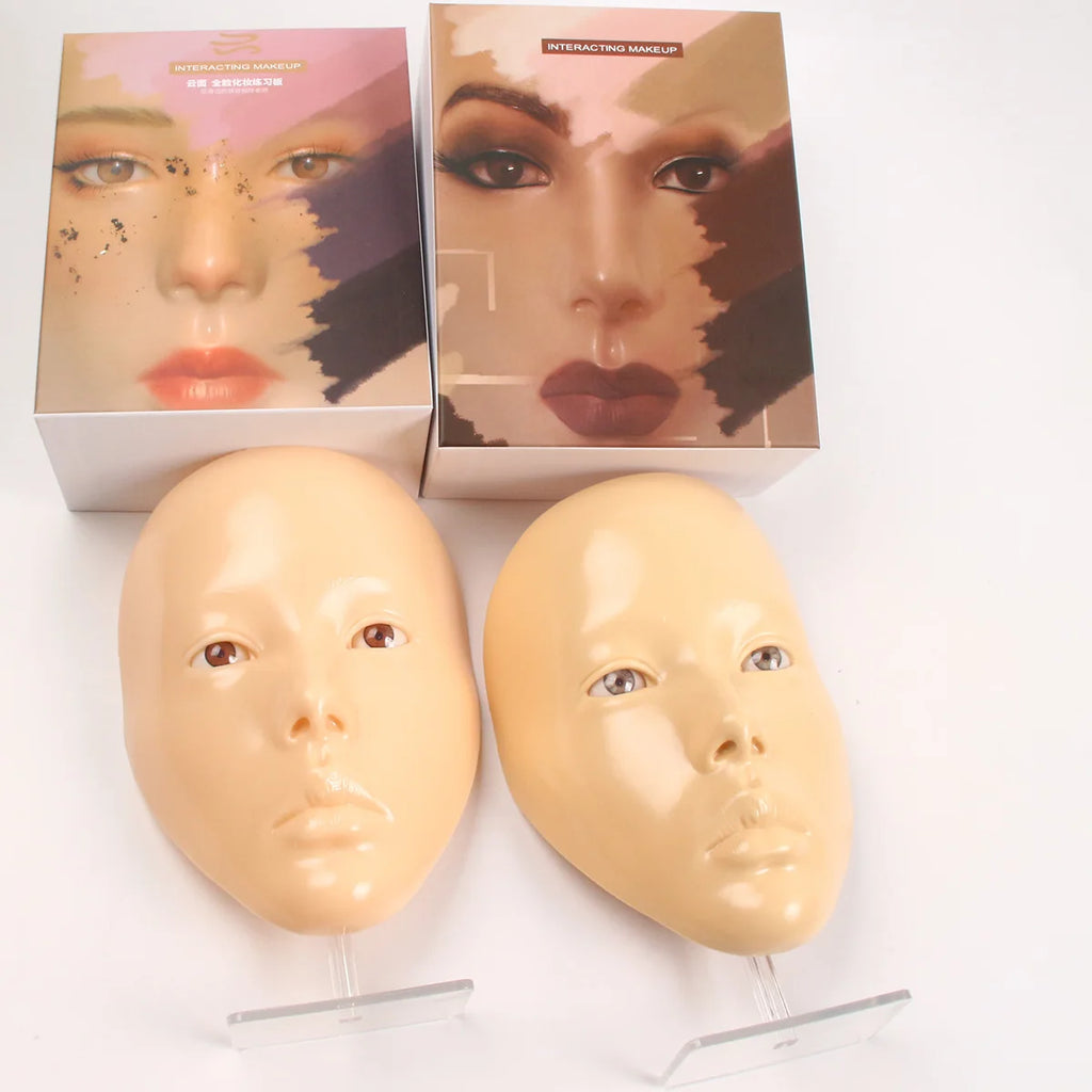 Makeup Full Face Practice Model 5D Silicone Bionic Skin Mannequin Eye eyebrow Eyelash Eyeshadow for beginner Makeup
