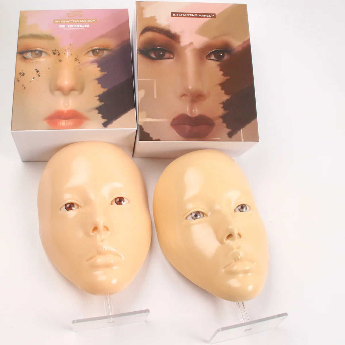 Makeup Full Face Practice Model 5D Silicone Bionic Skin Mannequin Eye eyebrow Eyelash Eyeshadow for beginner Makeup