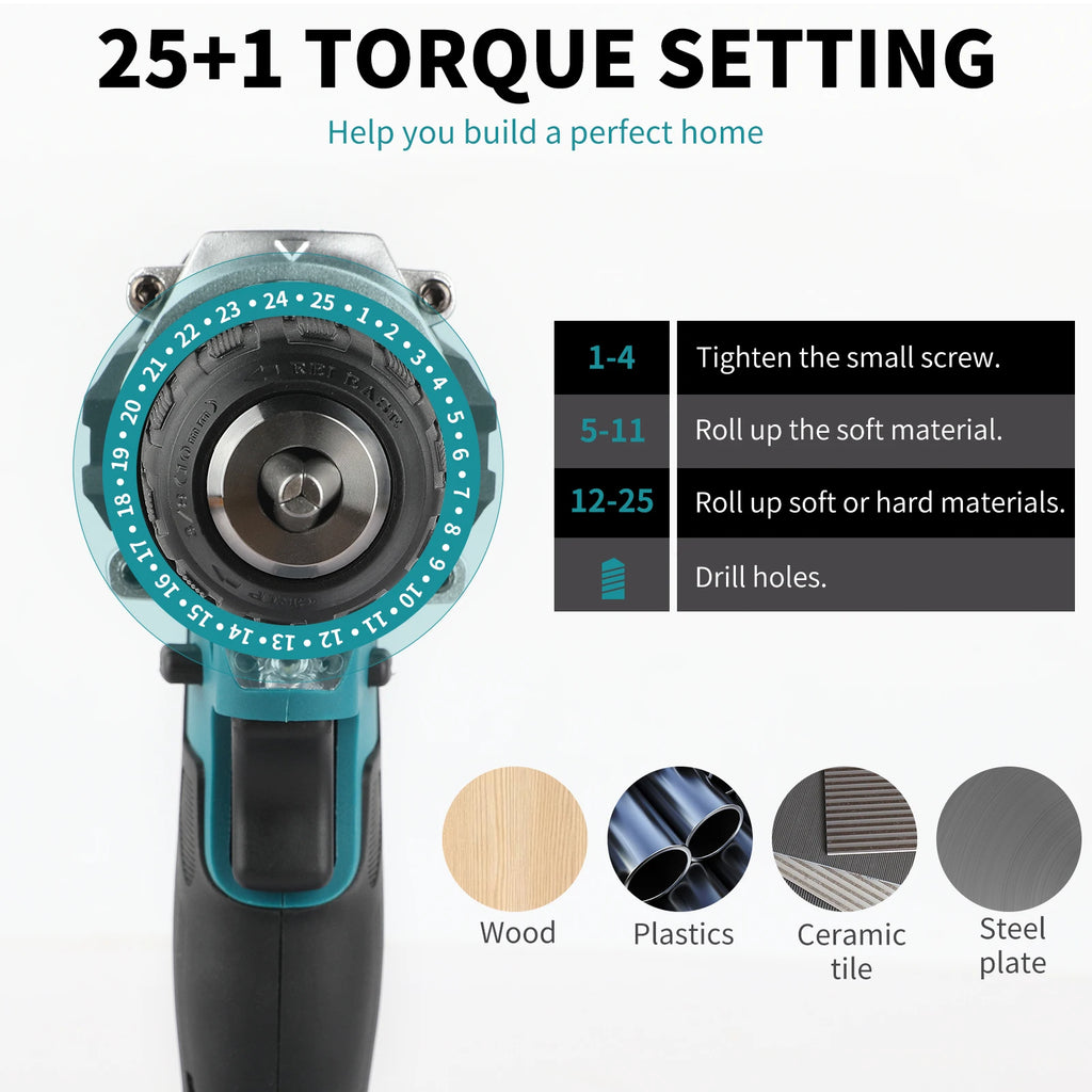 Makita DDF487 Brushless Cordless Drill 18V Battery 0-500/1700RPM Dual Speed for DIY and Professional Drilling tasks tools