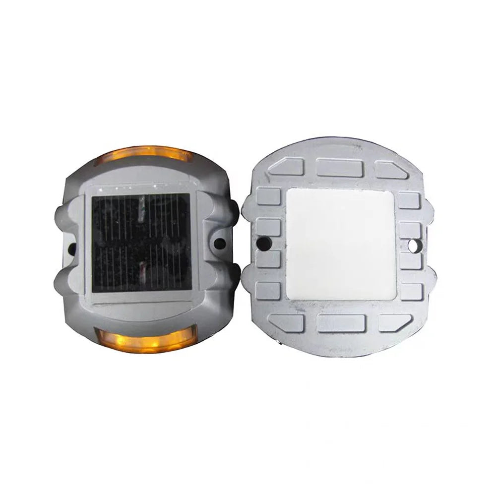 Smart Solar Road Studs with Motion Sensor - 6 LED Auto-Dimming Warning Lights IP68 Waterproof for Driveways/Parking Lots