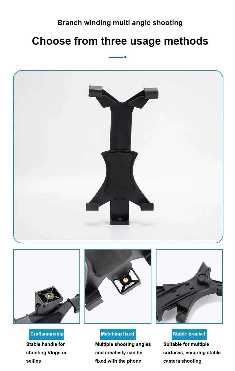 Universal Tablet Tripod Mount Clamp with 1/4"Thread Adapter For Ipad 2/3/4/Air/air2/Mini For Galaxy Tablet Phone Bracket Holder