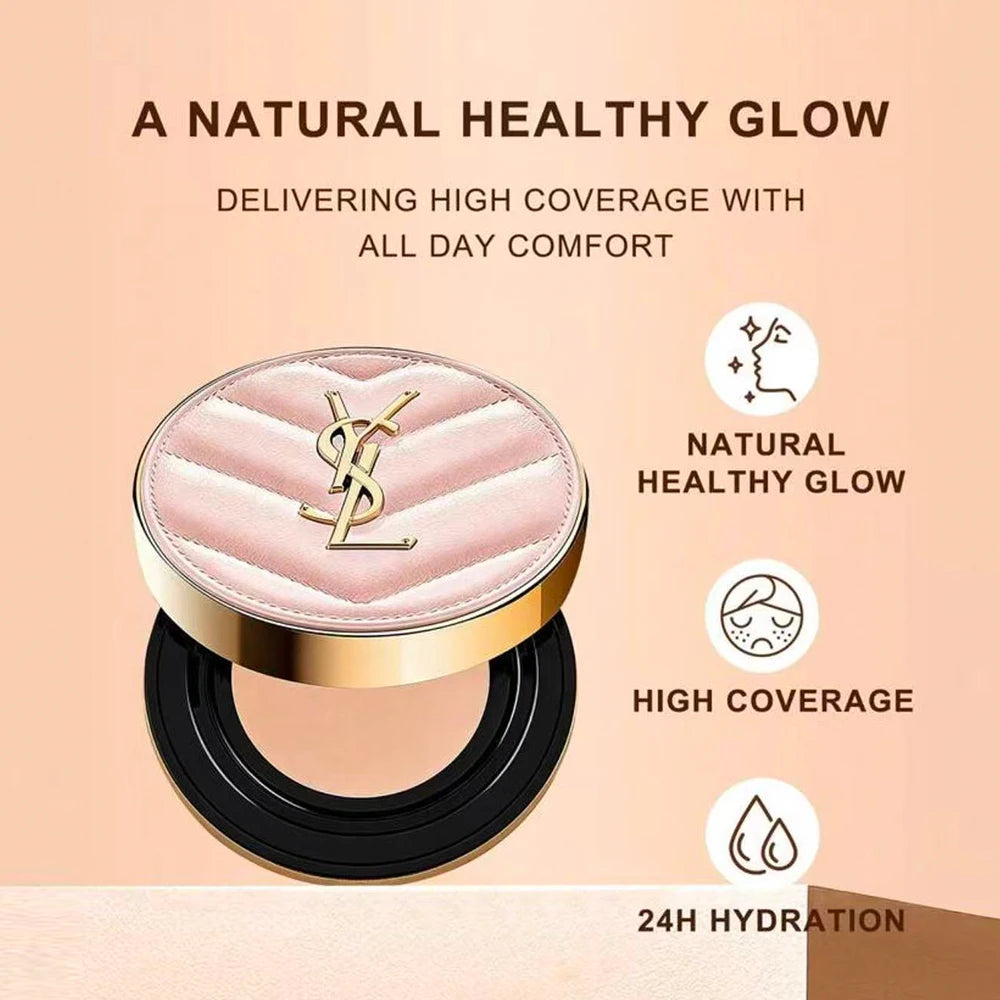 YSL Le Cushion Encre De Peau Luminous Matte Cushion Foundation 10 20 Long Lasting Flawless Coverage Oil Control Hydrating SPF50