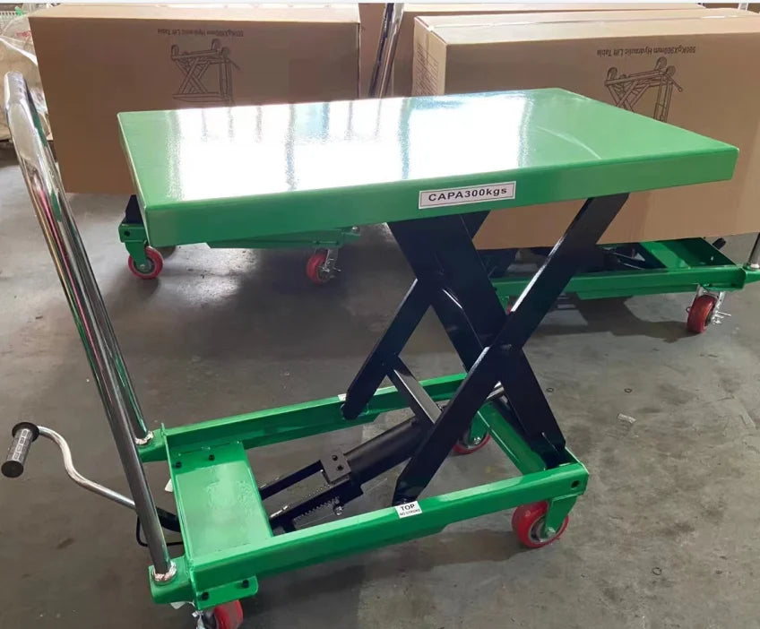 Easy Use Transport Cart Electric or Semi-electric Table Mobile Hydraulic Scissor Lift Platform